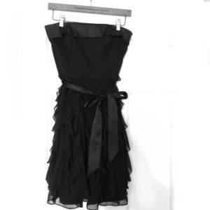 Black strapless dress